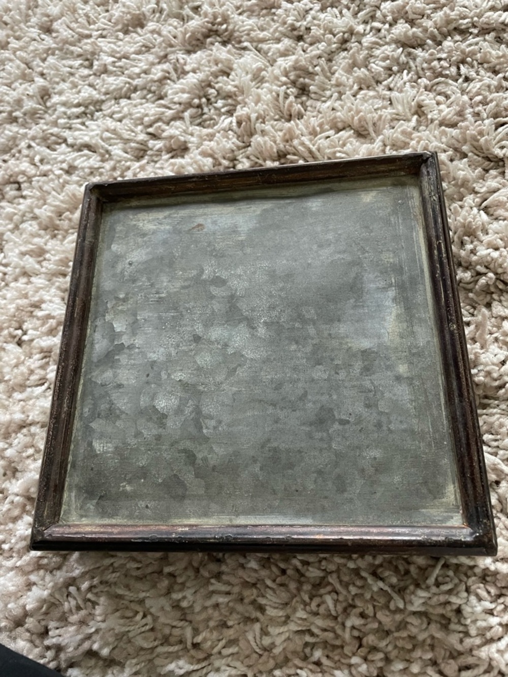 Galvanized Metal Decorative Accent Tray - Picture 6 of 6